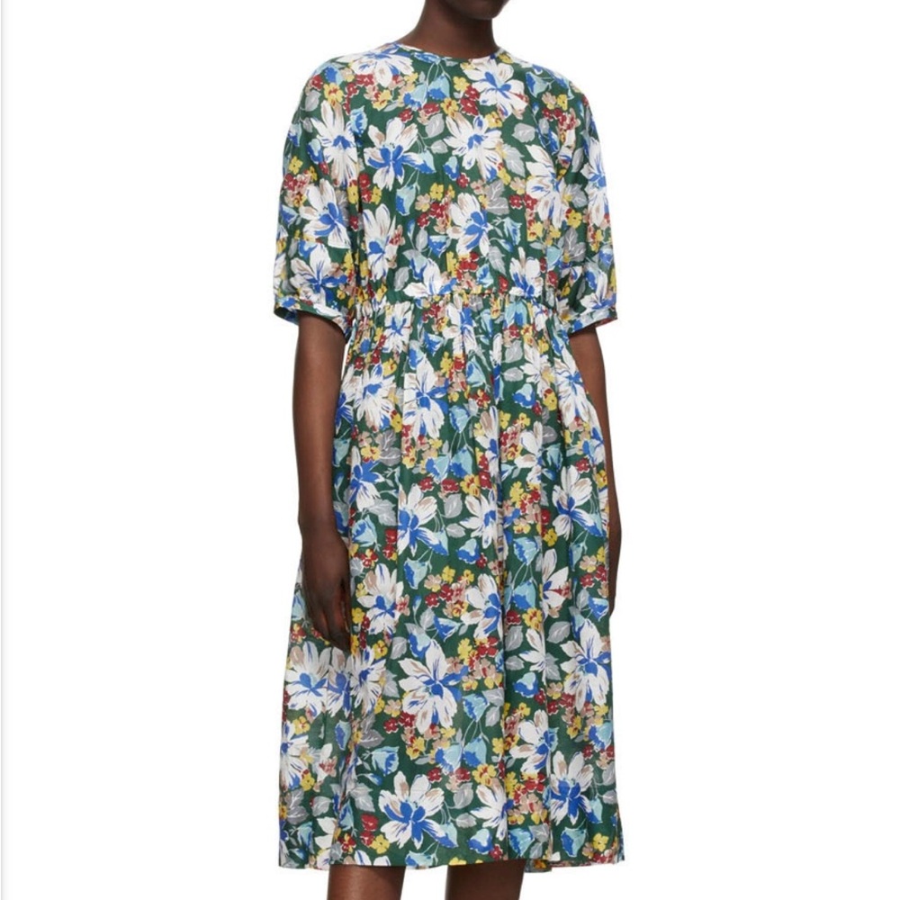 YMC Multicolor Floral Midi Dress